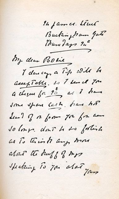 Letter to Lord Alfred Douglas from his father Lord Queensberry, c1890s. Creator: Marquis of Queensberry.