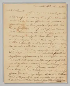 Letter to Reverend David Selden from his son David Selden, March 5, 1808. Creator: David Selden