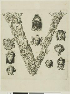 Letter V, 1630. Creator: Pierre Aubry