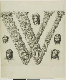 Letter W, 1630. Creator: Pierre Aubry