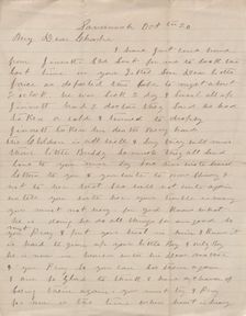 Letter with news of a child's death, 1876-1913. Creator: Unknown