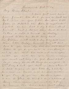 Letter with news of a child's death, 1876-1913. Creator: Unknown