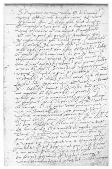 Letter written by Queen Elizabeth I, 16th century, (1896).Artist: Queen Elizabeth I