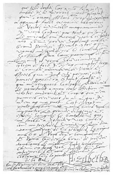 Letter written by Queen Elizabeth I, 16th century, (1896).Artist: Queen Elizabeth I