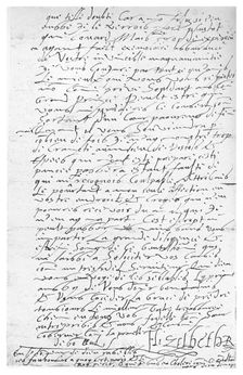 Letter written by Queen Elizabeth I, 16th century, (1896).Artist: Queen Elizabeth I