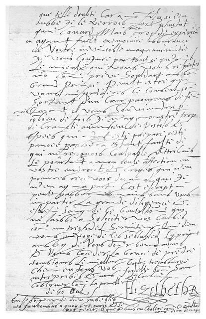 Letter written by Queen Elizabeth I, 16th century, (1896).Artist: Queen Elizabeth I