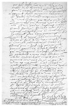 Letter written by Queen Elizabeth I, 16th century, (1896).Artist: Queen Elizabeth I