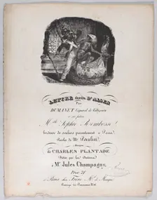 Letter Written from Alger, ca. 1835. Creator: Jean Ignace Isidore Gerard
