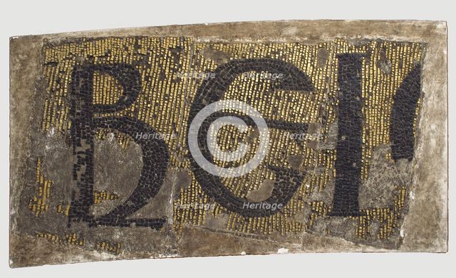 Letters from an Inscription, Byzantine, early 20th century (original dated 9th century). Creator: Unknown.