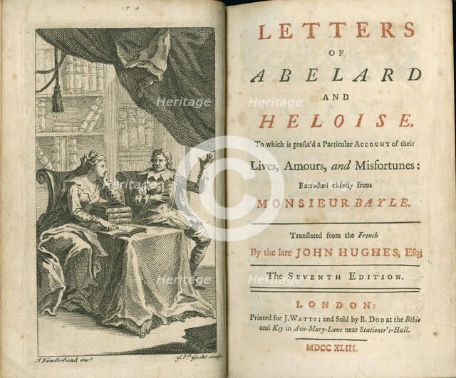Letters of Abelard and Heloise, 1743. Artist: Anonymous  