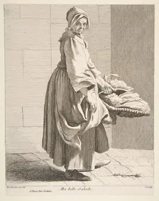 Lettuce Seller, 1742. Creator: Caylus, Anne-Claude-Philippe de