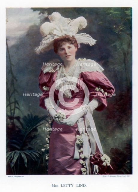 Letty Lind, actress and dancer, 1901.Artist: W&D Downey