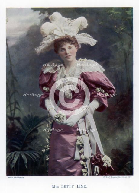 Letty Lind, actress and dancer, 1901.Artist: W&D Downey