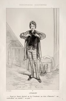 LÉtudiant. Creator: Paul Gavarni (French, 1804-1866)