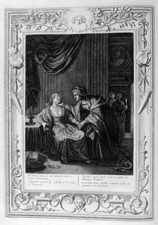 Leucothoe Seduced by Apollo in the Shape of Eurynome 1733. Artist: Bernard Picart