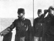 L'Europe sans Defiance; Recu par l'amiral Boue de Lapeyrere a bord du Courbet 1914. Creator: Unknown