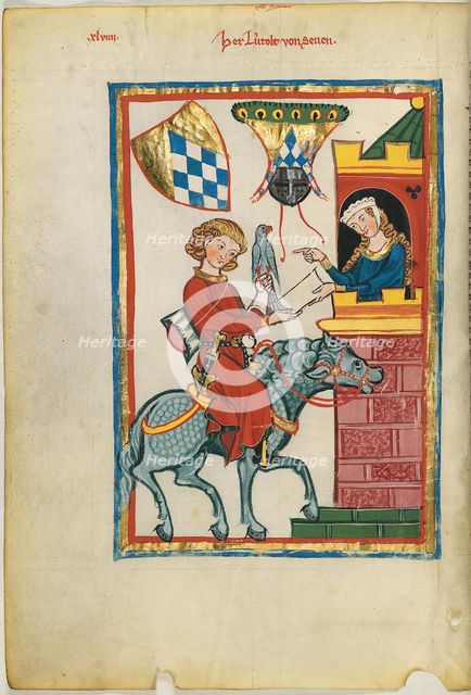 Leuthold of Seven (From the Codex Manesse), Between 1305 and 1340.