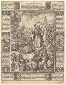 Levamen Onostrorum, from Allegories of the Christian Faith, from Christian and Profane All..., 1604. Creator: Hendrik Goltzius