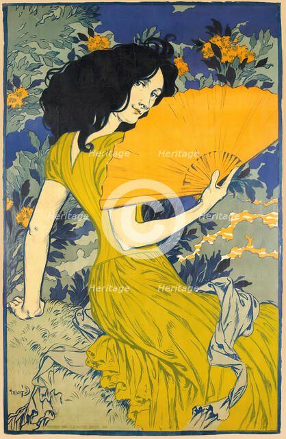 L'éventail, 1900. Creator: Grasset, Eugène (1841-1917).