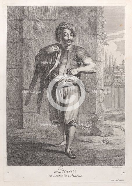 Leventi, ou Soldat de Marine, 1714-15. Creator: Unknown.