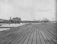 Levee and Steamboat Landing, New Orleans c1897. Creator: Unknown