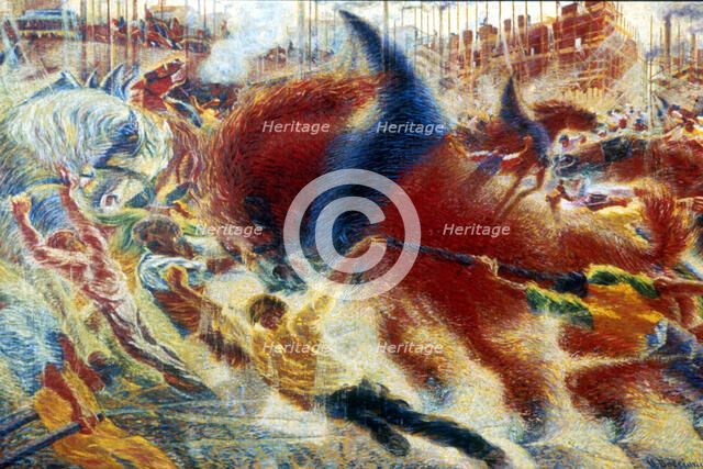 'L'eveil de la Cite' ('The City Awakes'), 1910. Artist: Umberto Boccioni