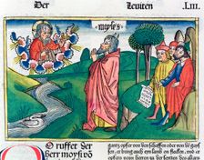 Leviticus 1:1-7: the Law of Offerings. Creator: Unknown