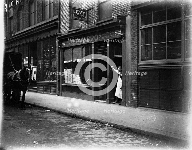 Levy Brothers' unleavened bread bakery, London, early 20th century. Creator: John Galt.
