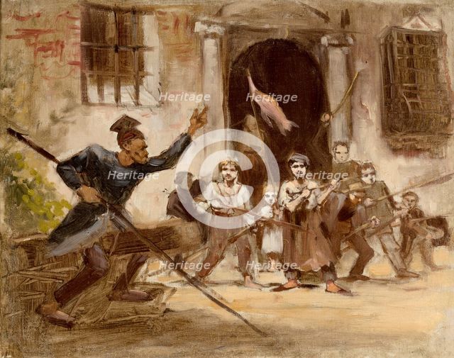 Levy in Mass, between 1873-1874. Creator: Maurycy Gottlieb.
