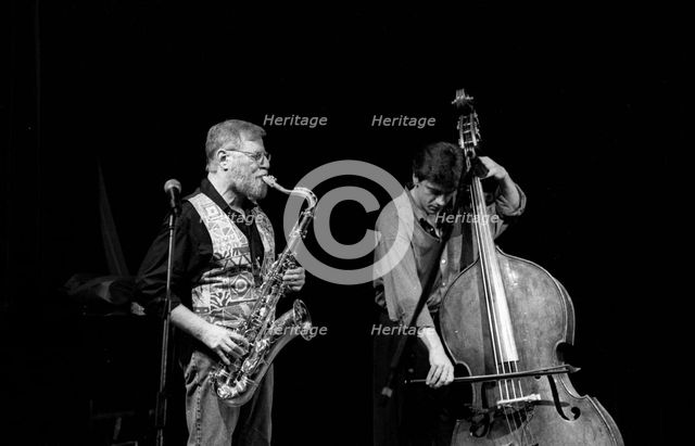 Lew Tabackin and Philippe Aerts, Brecon Jazz Festival, Brecon, Powys, Wales, 1999. Artist: Brian O'Connor.
