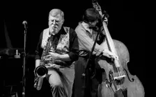 Lew Tabackin and Philippe Aerts, Brecon Jazz Festival, Brecon, Powys, Wales, 1999. Artist: Brian O'Connor