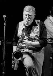 Lew Tabackin and Philippe Aerts, Brecon Jazz Festival, Brecon, Powys, Wales, 1999. Artist: Brian O'Connor