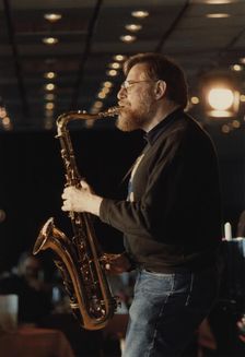 Lew Tabackin, Jazz Inn Party, Nordwijk, Netherlands, 1989. Creator: Brian Foskett