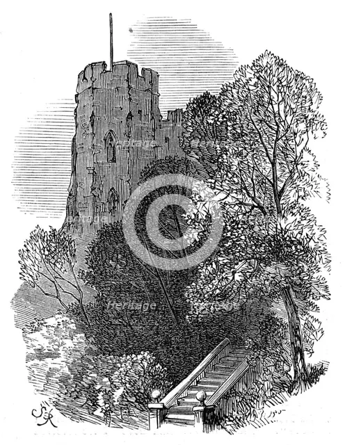 Lewes Castle, Sussex, 1872. Creator: Unknown.