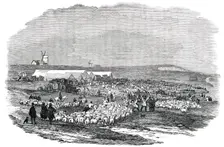 Lewes Great Sheep Fair, 1850. Creator: Unknown