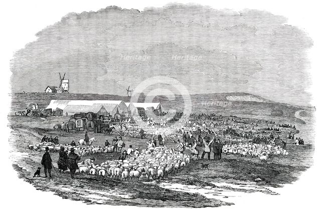 Lewes Great Sheep Fair, 1850. Creator: Unknown.
