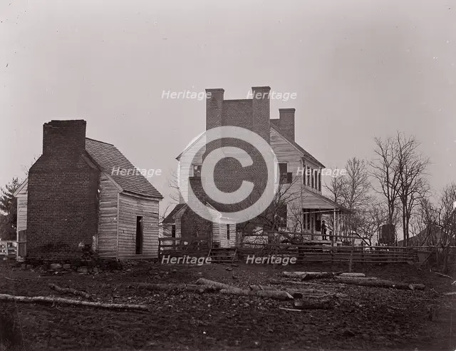Lewis House. Battlefield of Bull Run, 1861-62. Creator: George N. Barnard.