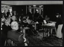 Lewis Wright playing the vibraphone at The Fairway, Welwyn Garden City, Hertfordshire, 2003. Artist: Denis Williams