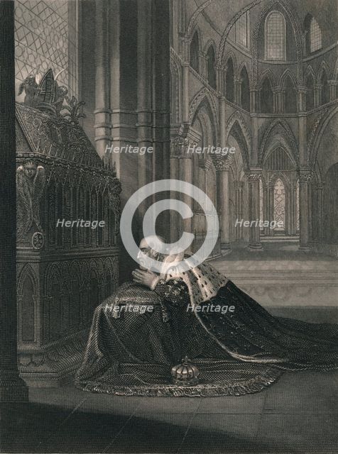 'Lewis VII., King of France, Before Becket's Tomb', (mid 19th century).  Creator: J Rogers.
