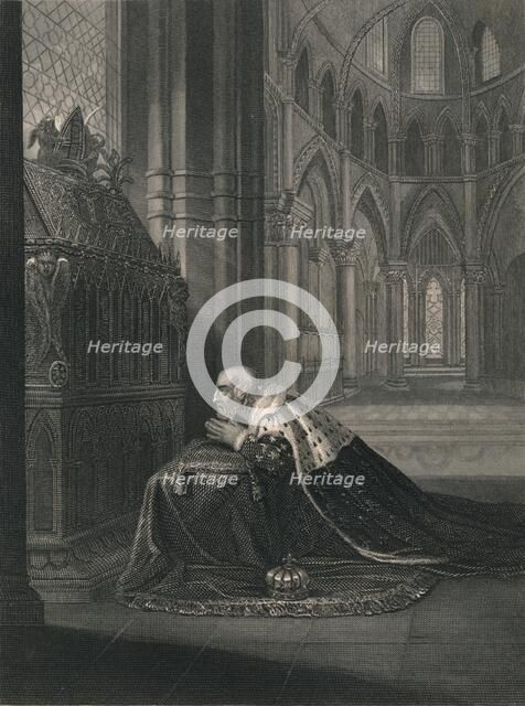 'Lewis VII., King of France, Before Becket's Tomb', (mid 19th century).  Creator: J Rogers.