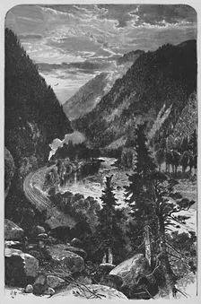 Lewistown Narrows on the Juniata 1883