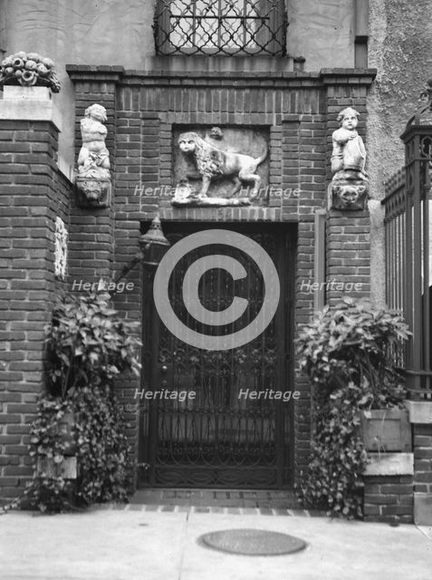 Lewisohn house and garden, ca. 1920. Creator: Arnold Genthe.