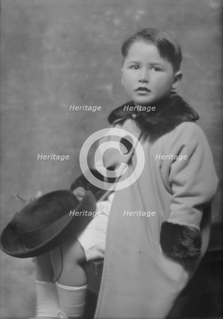 Lewisohn, Walter, Master, portrait photograph, 1915 Mar. 23. Creator: Arnold Genthe.