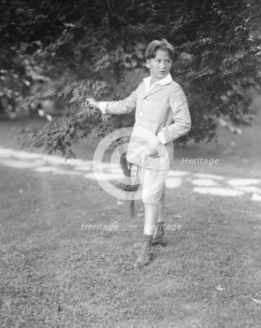 Lewisohn, Walter, Master, standing outdoors, 1926? Creator: Arnold Genthe.
