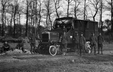 Leyland military truck during World War 1. Creator: Unknown