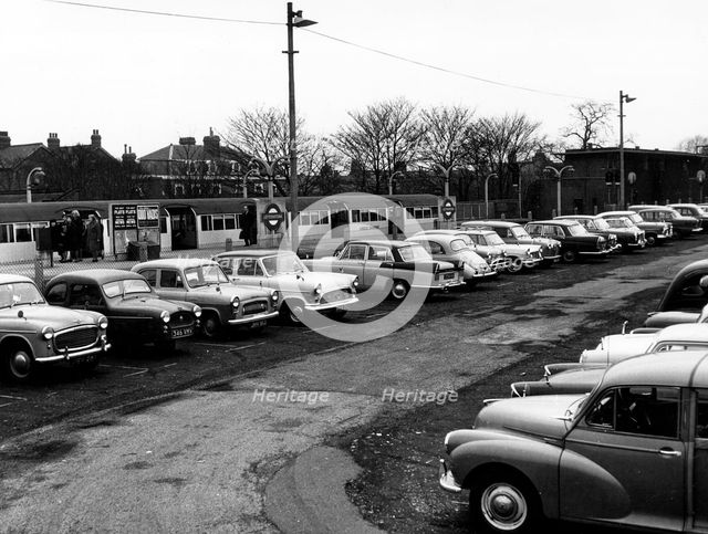 Leytonstone station car park, 1960's. Creator: Unknown.