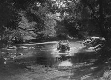 Lea-Francis competing in the Mid Surrey AC Barnstaple Trial, Tarr Steps, Exmoor, 1934. Artist: Bill Brunell