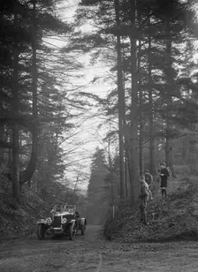 Lea-Francis Hyper 2-seater competing in the JCC Half-Day Trial, Hurtwood Hill, Surrey, 1930. Artist: Bill Brunell