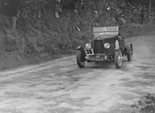 Lea-Francis Hyper competing in the Shelsley Walsh Amateur Hillclimb, Worcestershire, 1929. Artist: Bill Brunell
