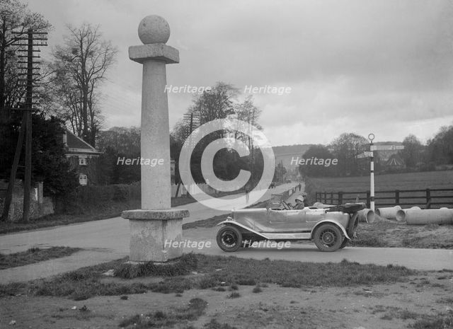 Lea-Francis, junction of A40 and Aylesbury road, High Wycombe, Buckinghamshire, c1920s. Artist: Bill Brunell.